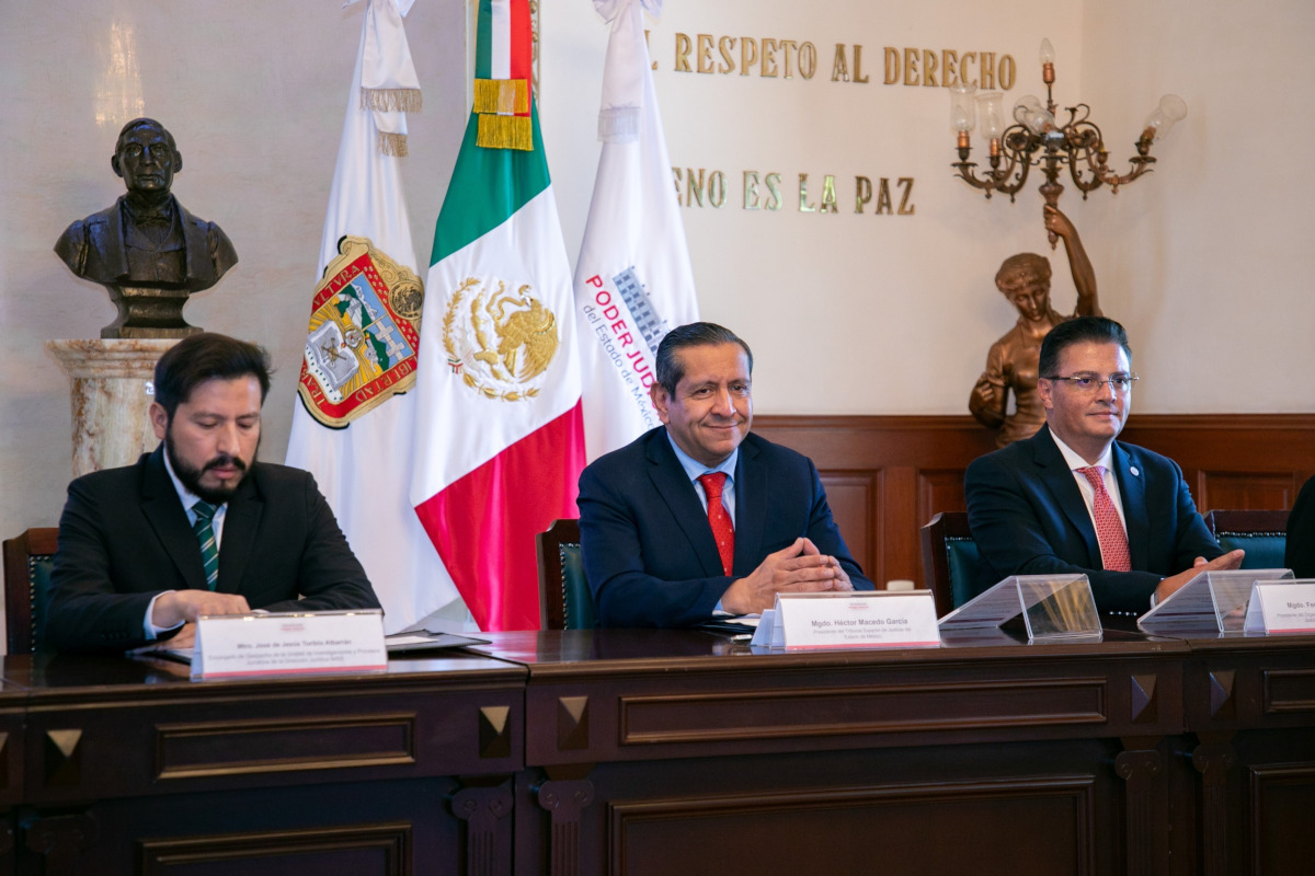 Firma de convenio PJEdomex-IMSS.