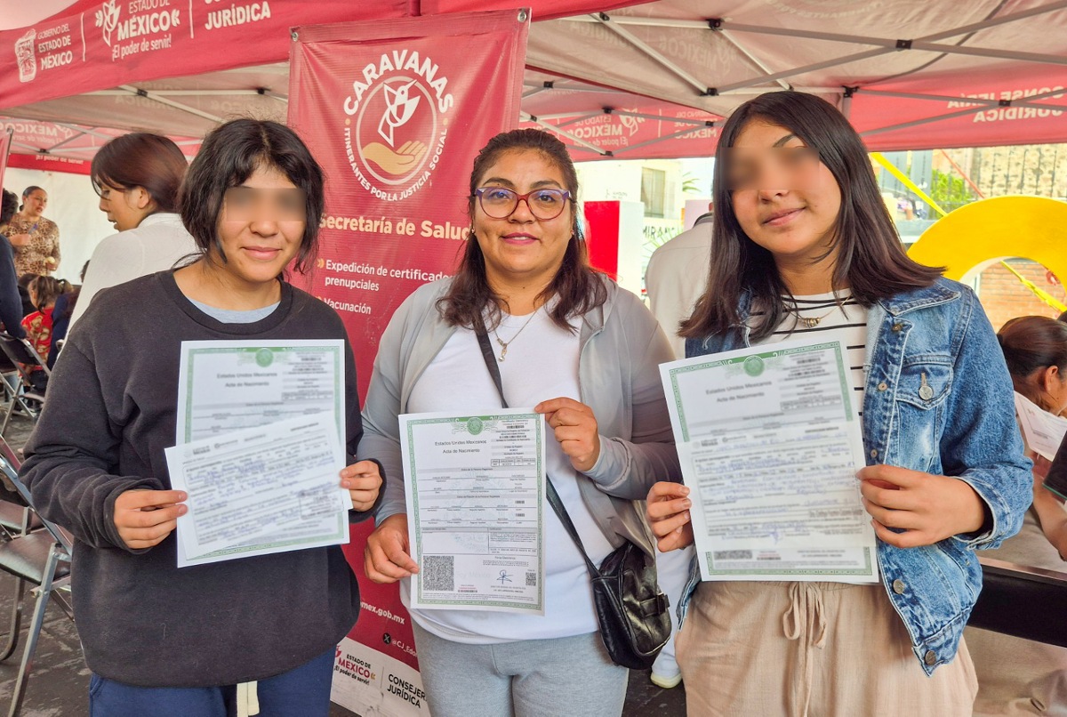 Edomex ofrece actas de nacimiento gratuitas en las Caravanas por la Justicia