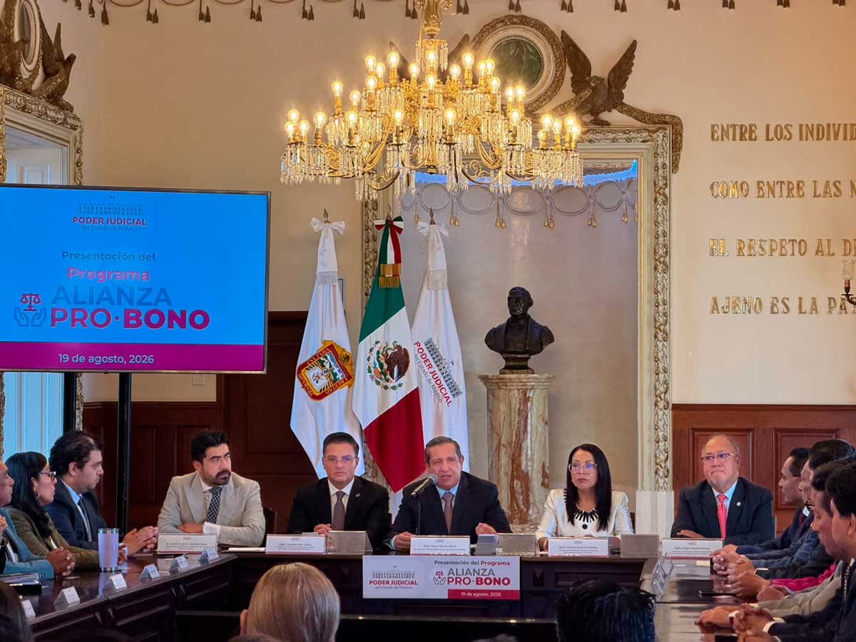 El Poder Judicial del Estado de México crea alianza para ofrecer cobertura jurídica.