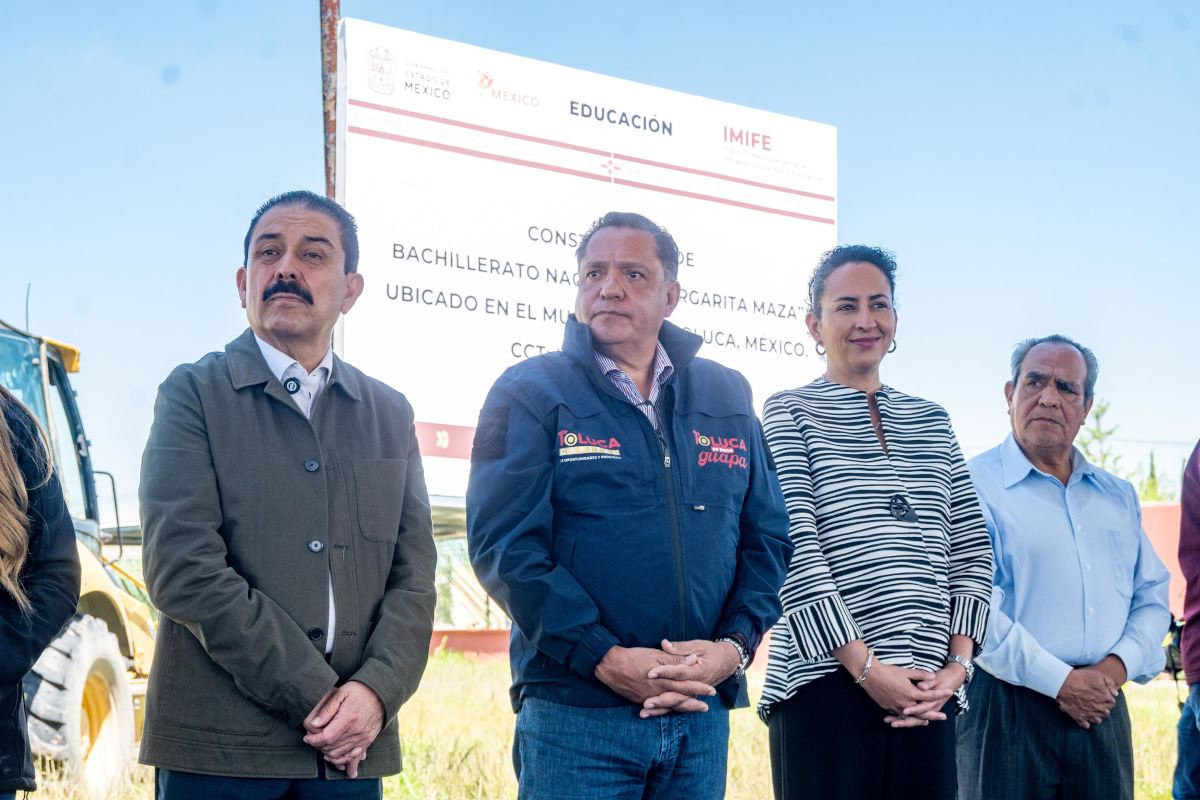 Toluca inicia la contrucción de la Preparatoria Bachillerato Nacional Margarita Maza.