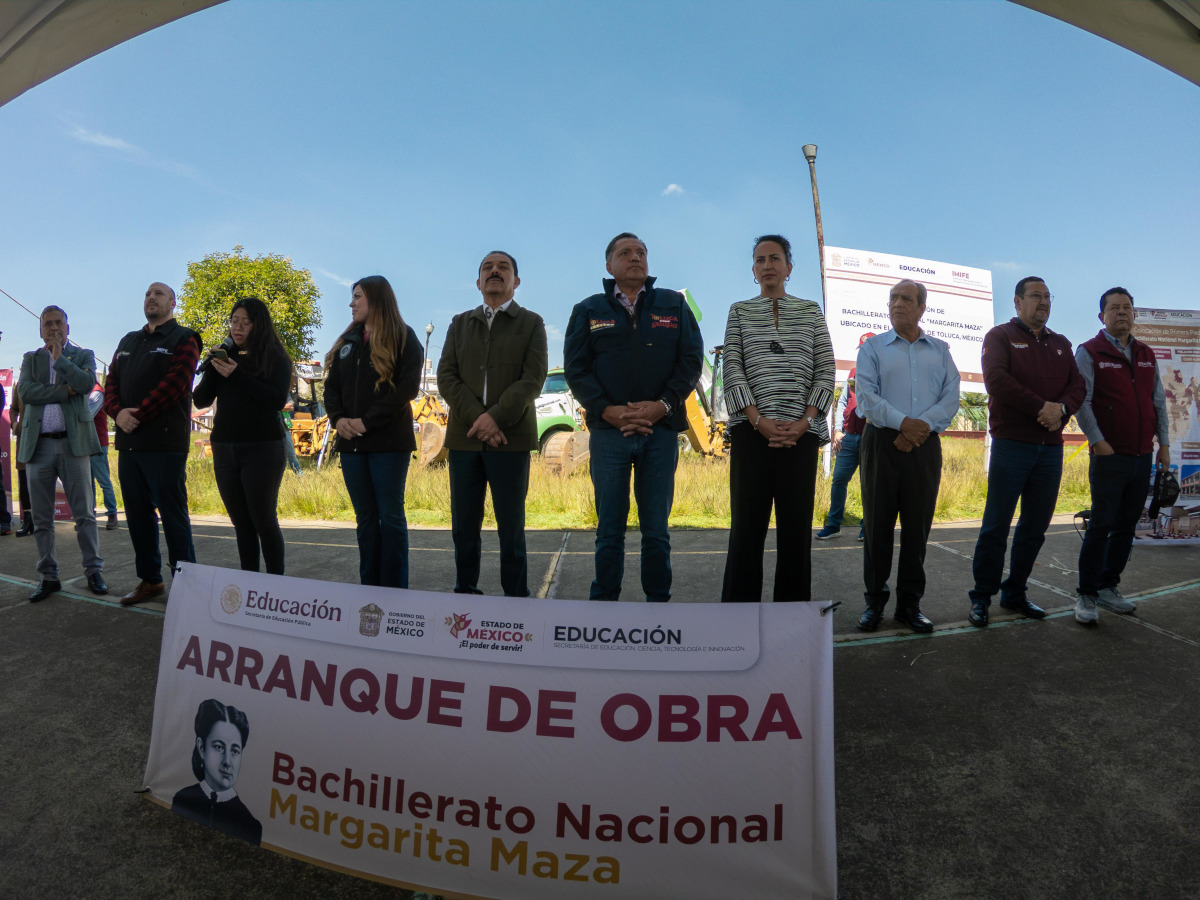 Toluca inicia la contrucción de la Preparatoria Bachillerato Nacional Margarita Maza.