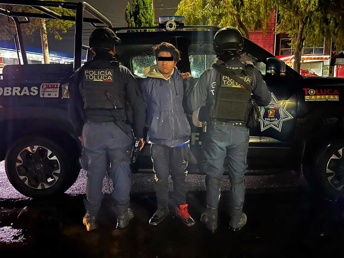 Operativos de seguridad en Toluca.