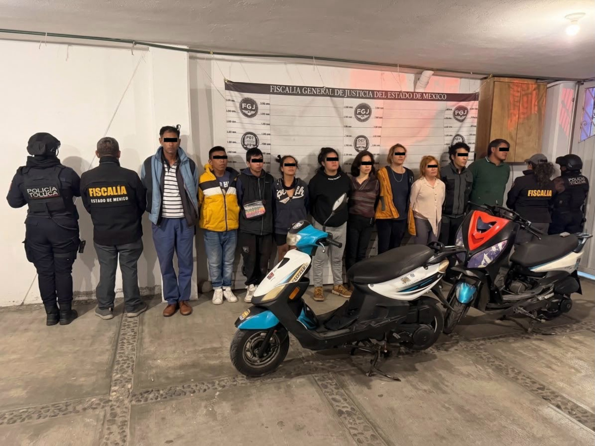 Personas detenidas en El Cóporo Toluca.