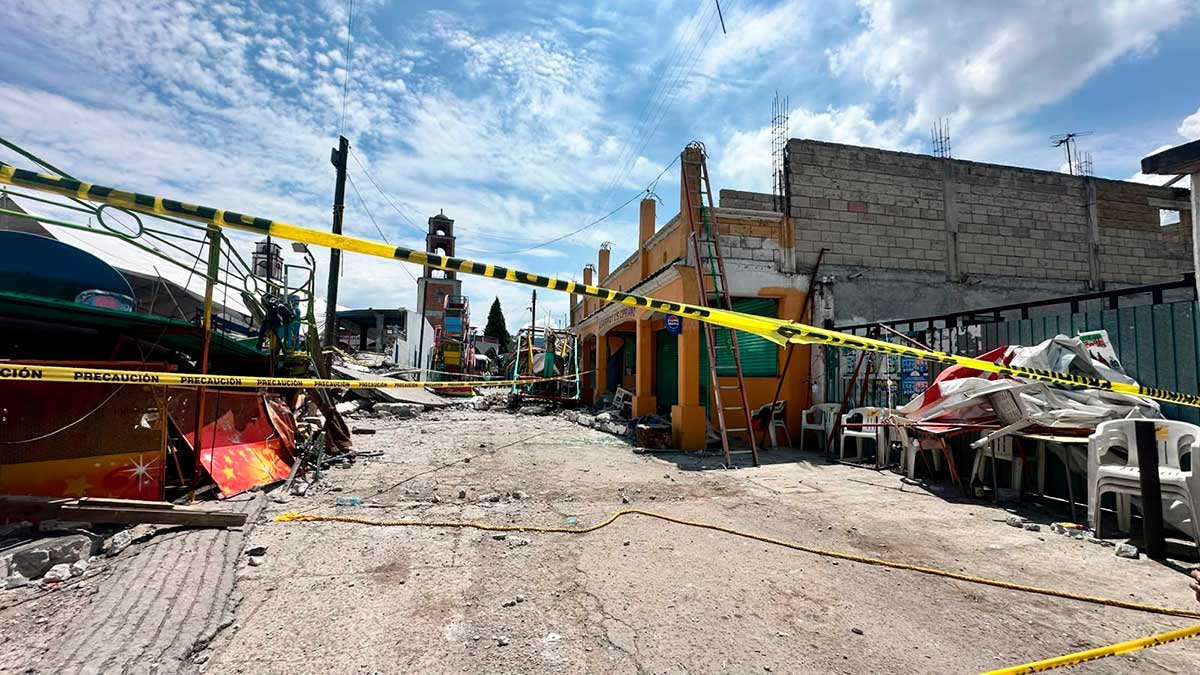 Explosión de pirotecnia en Temaslcalcingo.