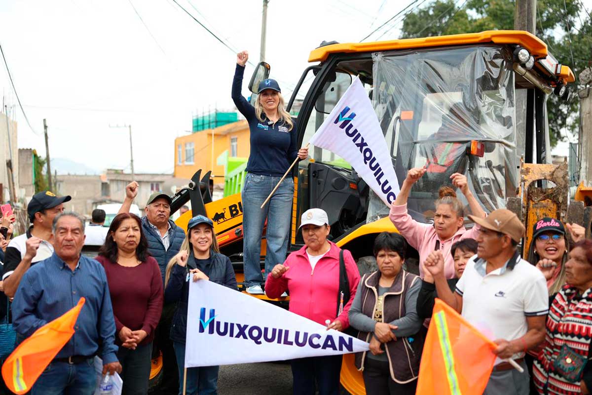 Obras públicas en Huixquilucan.