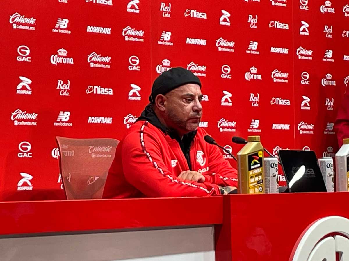 Antonio Mohamed, técnico de los Diablos Rojos del Toluca.