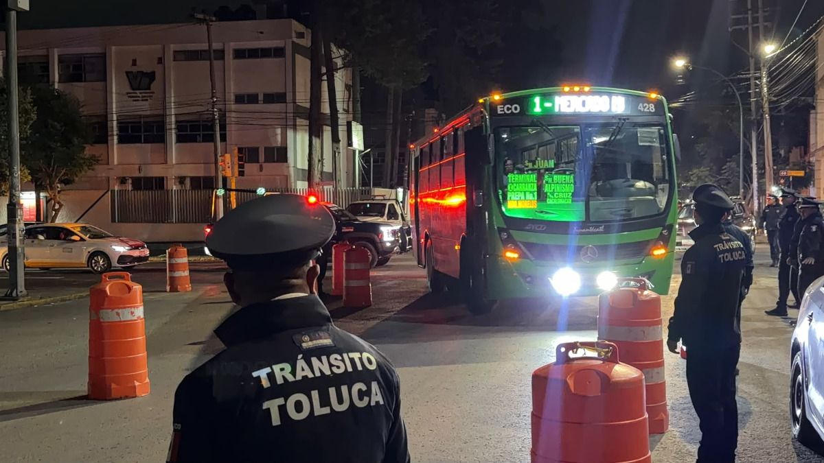 Operativo Conduce Sin Alcohol en Toluca.