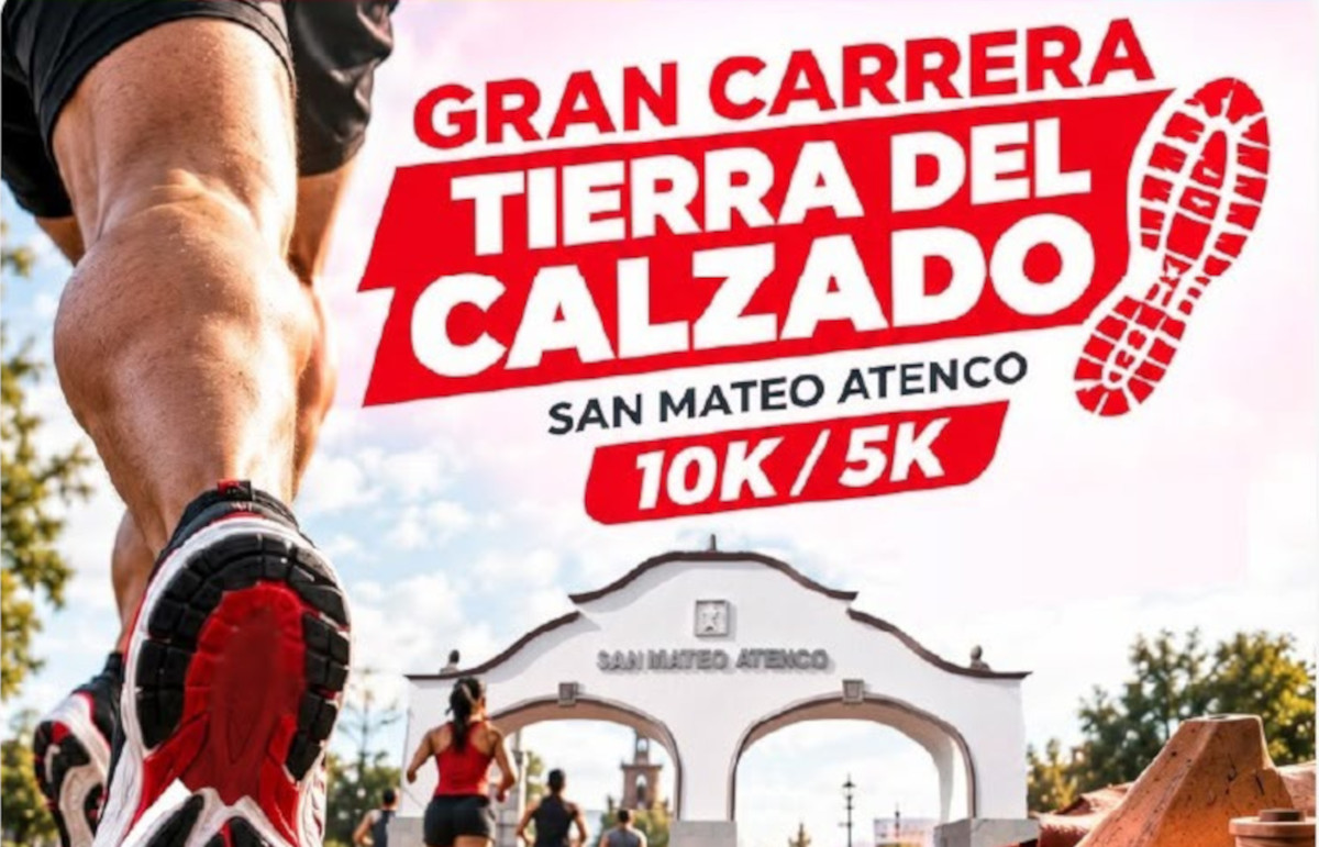 San Mateo Atenco invita a correr 5 y 10 kilómetros en la Carrera Tierra del Calzado