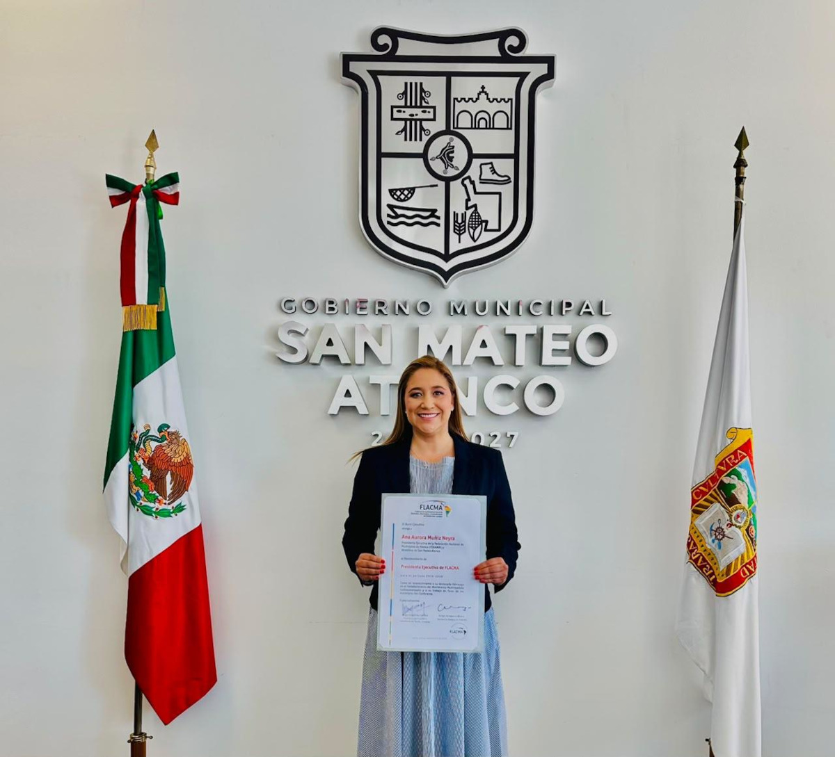 Ana Muñoz Neyra, presidenta municipal de San Mateo Atenco.