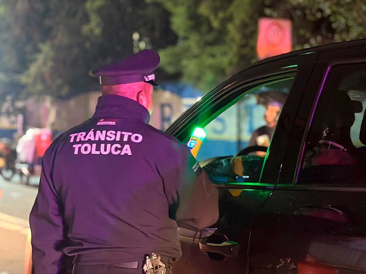 Operativo Conduce Sin Alcohol en Toluca.