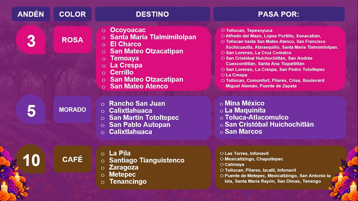 Rutas del Alfeñique Bus.