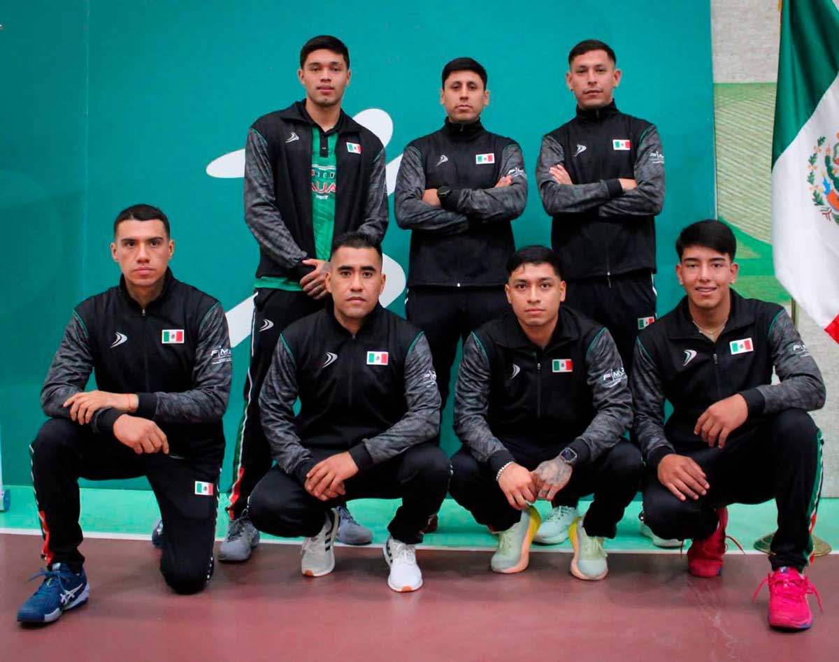 Jugadores mexiquenses de peloita vasca.