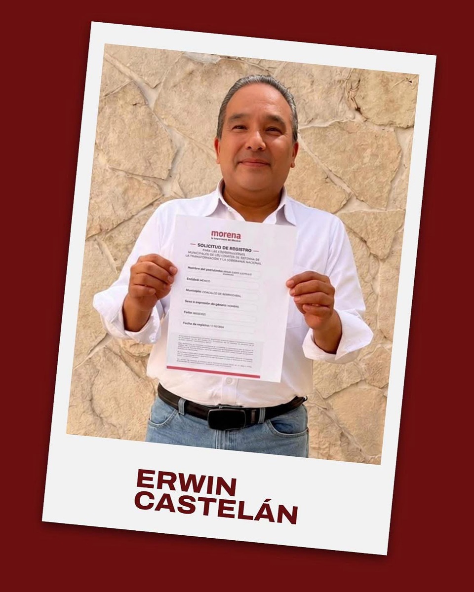 Erwin Castelán aspirante por Morena a Coacalco.