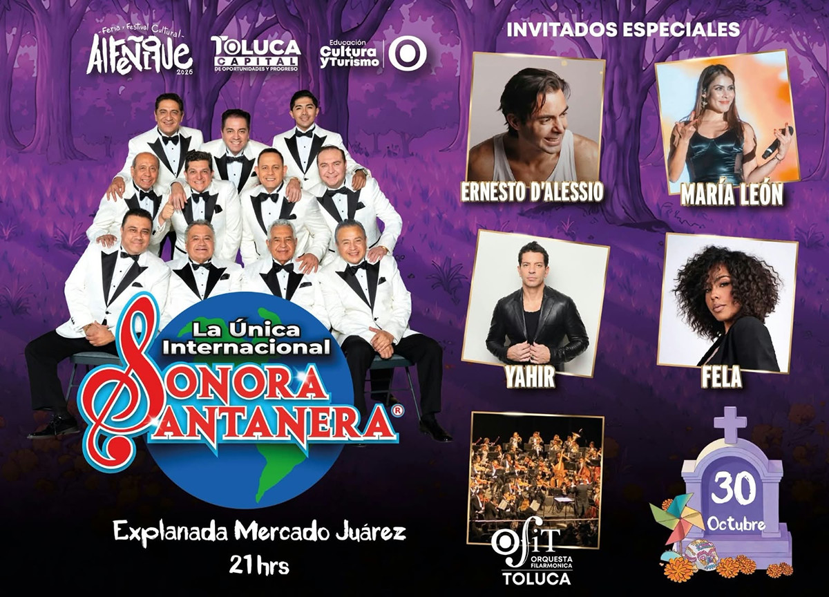 OFiT y La Sonora Santanera ofrecerán concierto en Toluca.