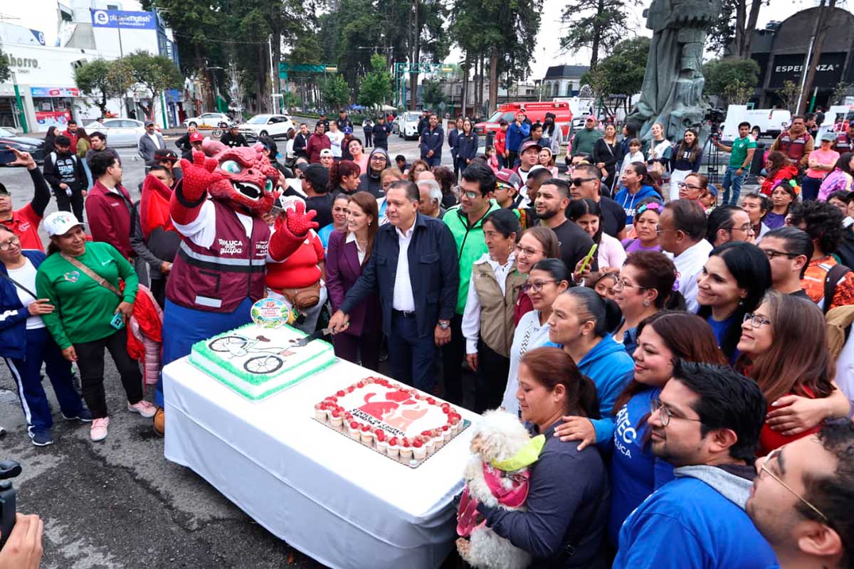 El Ayuntamiento dela capital mexiquense  festerja el 15 aniversario de la Ruta Recreativa de Toluca.